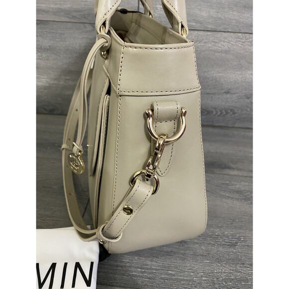 NWT Brahmin Raelynn Satchel Sand Leather Beige gray bag B000507 - Picture 6 of 10
